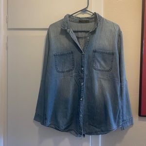 LF Brand chambray button down shirt